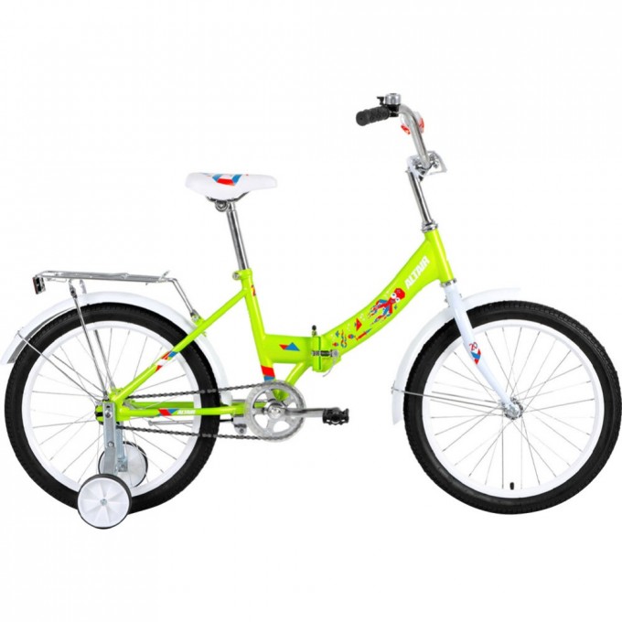 Велосипед ALTAIR CITY KIDS 20 COMPACT 20", рама 13", ярко-зеленый, 2022 IBK22AL20036