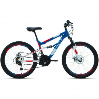 Велосипед ALTAIR MTB FS 24 D 15 Синий / Красный 2021