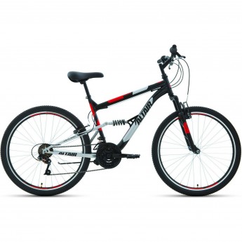 Велосипед ALTAIR MTB FS 26 1.0 26", рама 16", черный/красный, 2022