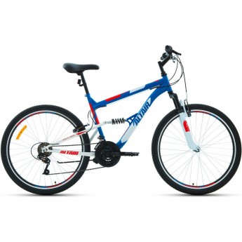 Велосипед ALTAIR MTB FS 26 1.0 26", рама 16", синий/красный, 2021