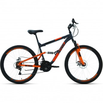 Велосипед ALTAIR MTB FS 26 2.0 D 18 Серый / Оранжевый 2021