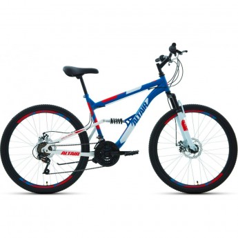 Велосипед ALTAIR MTB FS 26 2.0 disc 26", рама 18", синий/красный, 2021
