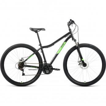 Велосипед ALTAIR MTB HT 29 2.0 D 29", рост. 19", 2022, черный/ярко-зеленый